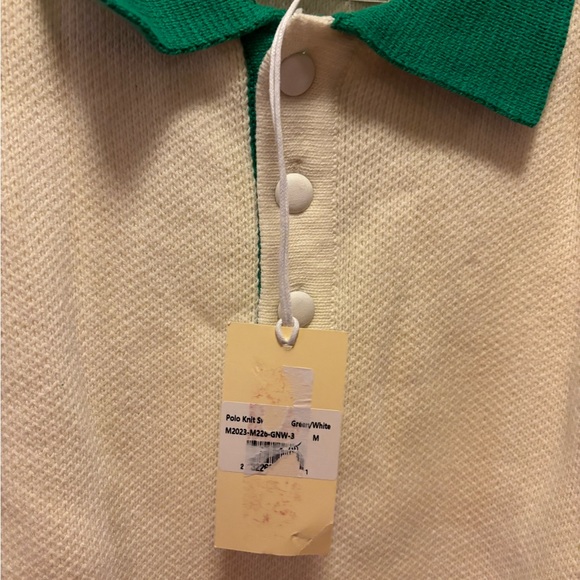 MNML Men’s Polo Knit Green/White Sweater Size Medium BNWT - Picture 6 of 11